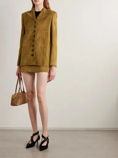 Khaite Saraphina Suede Jacket | Thumbnail 2 Khaite Saraphina Suede Jacket | Thumbnail 2