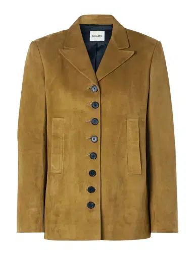 Khaite Saraphina Suede Jacket | Thumbnail 1 Khaite Saraphina Suede Jacket | Thumbnail 1