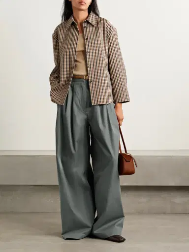 Tibi Pleated Cotton-twill Wide-leg Pants | Thumbnail 2 Tibi Pleated Cotton-twill Wide-leg Pants | Thumbnail 2