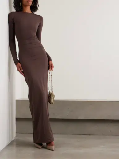 Maygel Coronel Albedo Gathered Stretch-jersey Maxi Dress | Thumbnail 2 Maygel Coronel Albedo Gathered Stretch-jersey Maxi Dress | Thumbnail 2