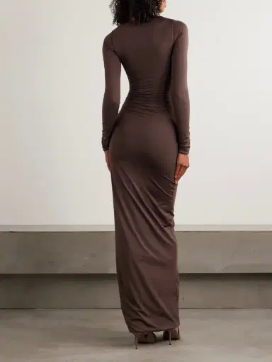 Maygel Coronel Albedo Gathered Stretch-jersey Maxi Dress | Thumbnail 3 Maygel Coronel Albedo Gathered Stretch-jersey Maxi Dress | Thumbnail 3
