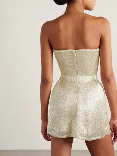 Wiederhoeft Ivy Draped Strapless Beaded Tulle Mini Dress | Thumbnail 3 Wiederhoeft Ivy Draped Strapless Beaded Tulle Mini Dress | Thumbnail 3