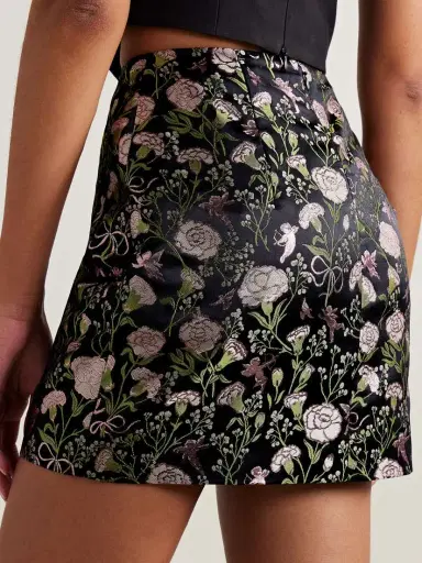 Wiederhoeft Brocade Mini Skirt | Thumbnail 4 Wiederhoeft Brocade Mini Skirt | Thumbnail 4
