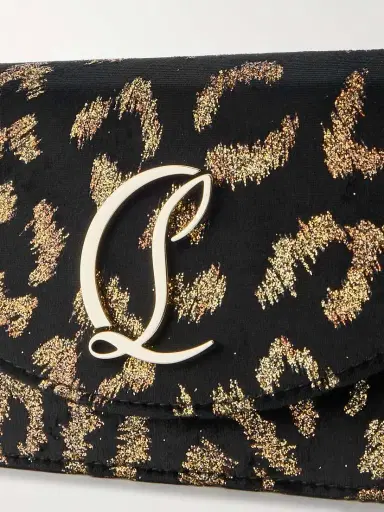Christian Louboutin Loubi54 Embellished Metallic Velvet-jacquard Clutch | Thumbnail 4 Christian Louboutin Loubi54 Embellished Metallic Velvet-jacquard Clutch | Thumbnail 4
