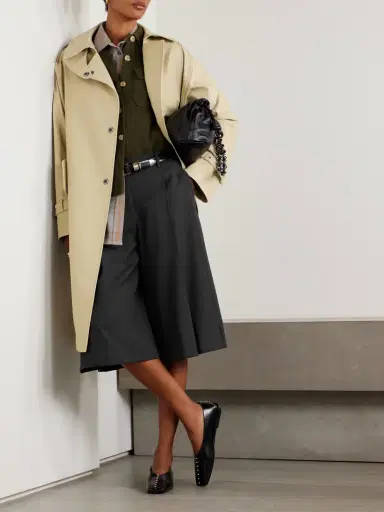 TWP Long Bogie Cotton-blend Gabardine Coat | Thumbnail 2 TWP Long Bogie Cotton-blend Gabardine Coat | Thumbnail 2