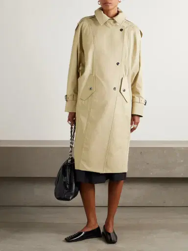TWP Long Bogie Cotton-blend Gabardine Coat | Thumbnail 3 TWP Long Bogie Cotton-blend Gabardine Coat | Thumbnail 3