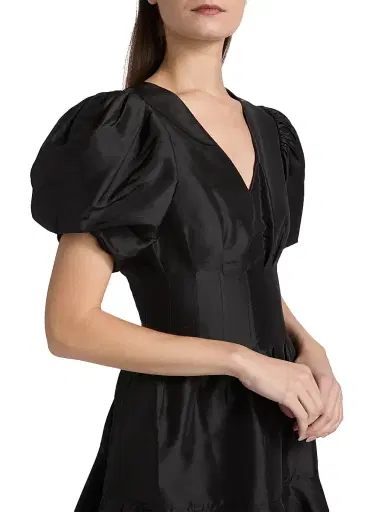 SIMKHAI Women's Edwina Taffeta Minidress - Black | Thumbnail 6 SIMKHAI Women's Edwina Taffeta Minidress - Black | Thumbnail 6