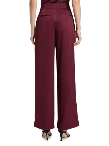 SIMKHAI Women's Kyra Wide-Leg Pants - Cranberry | Thumbnail 5 SIMKHAI Women's Kyra Wide-Leg Pants - Cranberry | Thumbnail 5