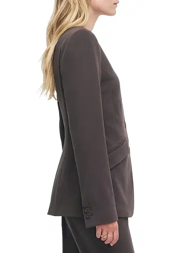 Favorite Daughter Women's The Victoria Collarless Jacket - Coffee | Thumbnail 5 Favorite Daughter Women's The Victoria Collarless Jacket - Coffee | Thumbnail 5