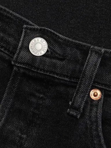 Re/done Women's High-Rise Wide-Leg Jeans - Washed Noir | Thumbnail 7 Re/done Women's High-Rise Wide-Leg Jeans - Washed Noir | Thumbnail 7