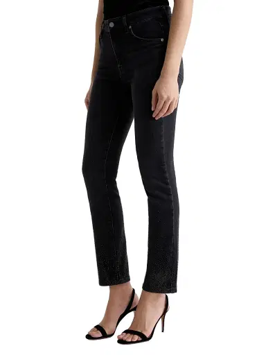 AG Jeans Women's Mari Embellished Straight-Leg Jeans - Glasgow Constellation | Thumbnail 2 AG Jeans Women's Mari Embellished Straight-Leg Jeans - Glasgow Constellation | Thumbnail 2