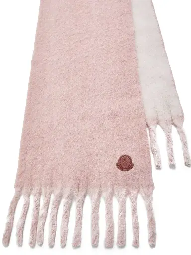 Moncler Women's Scarf in Wool & Alpaca Blend - Pink | Thumbnail 2 Moncler Women's Scarf in Wool & Alpaca Blend - Pink | Thumbnail 2