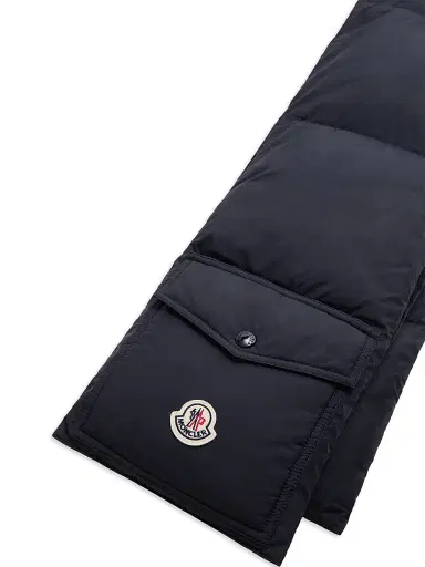 Moncler Men's Down-Filled Scarf - Navy Blue | Thumbnail 3 Moncler Men's Down-Filled Scarf - Navy Blue | Thumbnail 3