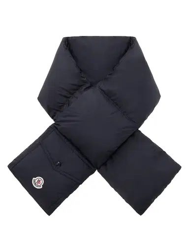 Moncler Men's Down-Filled Scarf - Navy Blue | Thumbnail 1 Moncler Men's Down-Filled Scarf - Navy Blue | Thumbnail 1