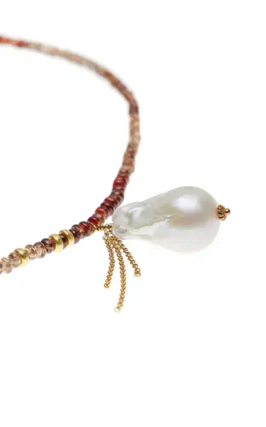 Joie DiGiovanni Smooth Cinnimon Gold Chain Baroque Drop Pink Opal Single Baroque Pearl Necklace | Thumbnail 3 Joie DiGiovanni Smooth Cinnimon Gold Chain Baroque Drop Pink Opal Single Baroque Pearl Necklace | Thumbnail 3