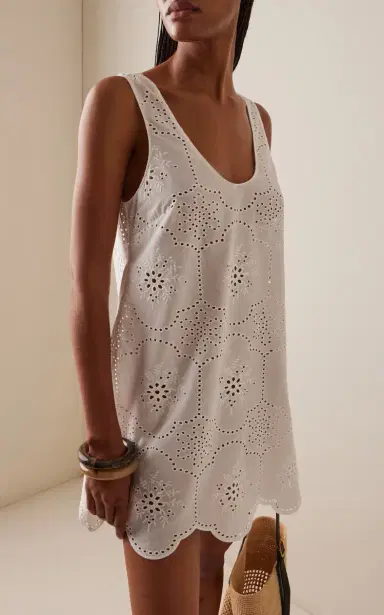 Matteau Cotton Broderie Anglaise Tank Mini Dress | Thumbnail 3 Matteau Cotton Broderie Anglaise Tank Mini Dress | Thumbnail 3