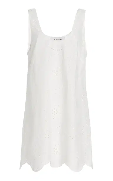 Matteau Cotton Broderie Anglaise Tank Mini Dress | Thumbnail 1 Matteau Cotton Broderie Anglaise Tank Mini Dress | Thumbnail 1