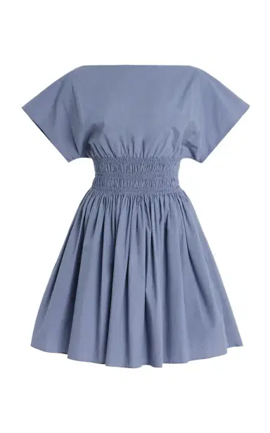 Matteau Shirred-Waist Cotton Mini Dress | Thumbnail 1 Matteau Shirred-Waist Cotton Mini Dress | Thumbnail 1