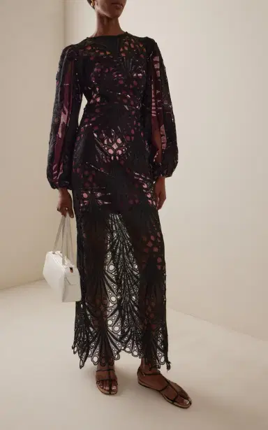 Busayo Monife Openwork Cotton Maxi Dress | Thumbnail 2 Busayo Monife Openwork Cotton Maxi Dress | Thumbnail 2