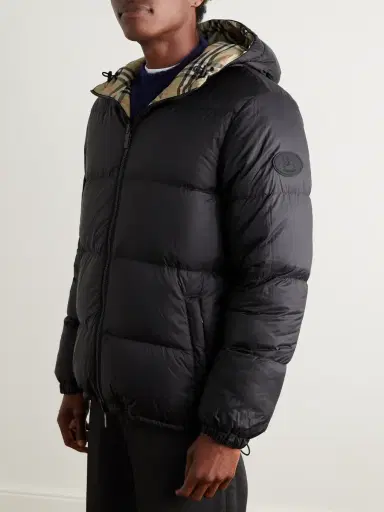 Burberry Reversible Checked Quilted Shell Hooded Down Jacket - Men | Thumbnail 6 Burberry Reversible Checked Quilted Shell Hooded Down Jacket - Men | Thumbnail 6