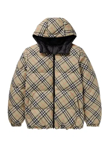 Burberry Reversible Checked Quilted Shell Hooded Down Jacket - Men | Thumbnail 1 Burberry Reversible Checked Quilted Shell Hooded Down Jacket - Men | Thumbnail 1