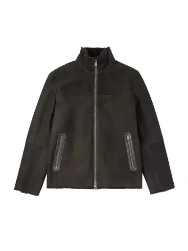 HERNO Leather-Trimmed Panelled Shearling Jacket - Men | Thumbnail 1 HERNO Leather-Trimmed Panelled Shearling Jacket - Men | Thumbnail 1