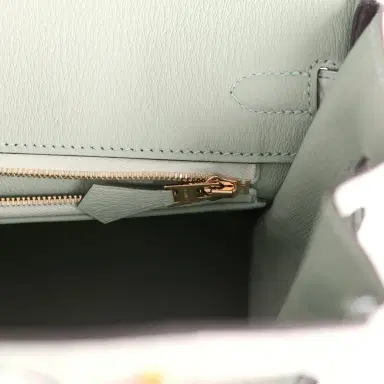 HERMÈS Hermes Birkin 25 Vert D'Eau Matte Porosus Crocodile Gold Hardware | Thumbnail 9 HERMÈS Hermes Birkin 25 Vert D'Eau Matte Porosus Crocodile Gold Hardware | Thumbnail 9