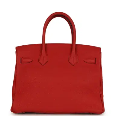 HERMÈS Hermes Birkin 30 Rouge Tomate Clemence Gold Hardware | Thumbnail 4 HERMÈS Hermes Birkin 30 Rouge Tomate Clemence Gold Hardware | Thumbnail 4