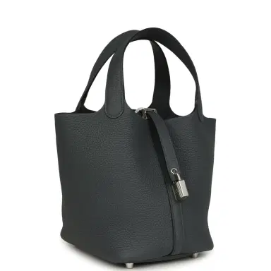 HERMÈS Hermes Picotin Lock 18 Gris Misty Clemence Palladium Hardware | Thumbnail 2 HERMÈS Hermes Picotin Lock 18 Gris Misty Clemence Palladium Hardware | Thumbnail 2