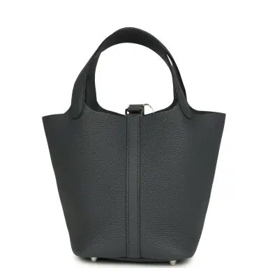 HERMÈS Hermes Picotin Lock 18 Gris Misty Clemence Palladium Hardware | Thumbnail 4 HERMÈS Hermes Picotin Lock 18 Gris Misty Clemence Palladium Hardware | Thumbnail 4