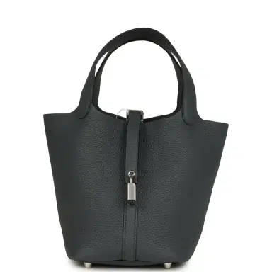 HERMÈS Hermes Picotin Lock 18 Gris Misty Clemence Palladium Hardware | Thumbnail 1 HERMÈS Hermes Picotin Lock 18 Gris Misty Clemence Palladium Hardware | Thumbnail 1
