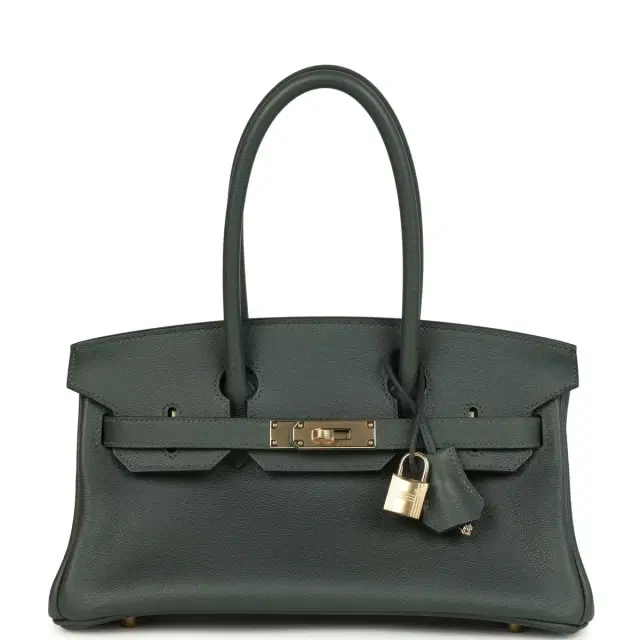 Hermes Shoulder Birkin Light 29 Vert Mangrove Evercolor Permabrass Hardware Hermes Shoulder Birkin Light 29 Vert Mangrove Evercolor Permabrass Hardware
