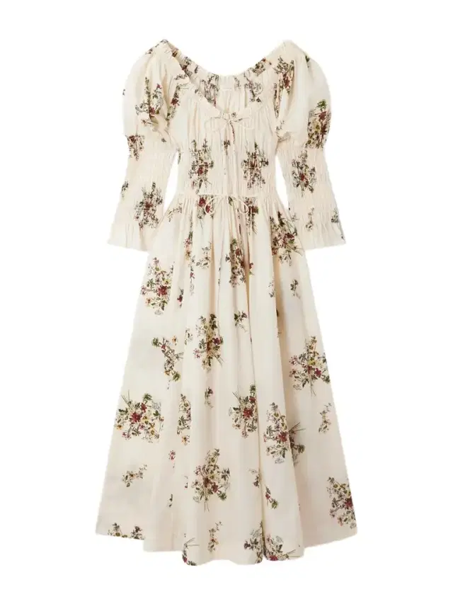 Kaira Shirred Floral-print Organic Cotton-poplin Midi Dress Kaira Shirred Floral-print Organic Cotton-poplin Midi Dress
