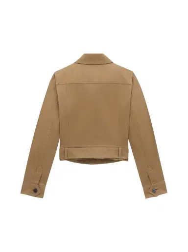 Saint Laurent Cropped Cotton Serge Jacket | Thumbnail 2 Saint Laurent Cropped Cotton Serge Jacket | Thumbnail 2