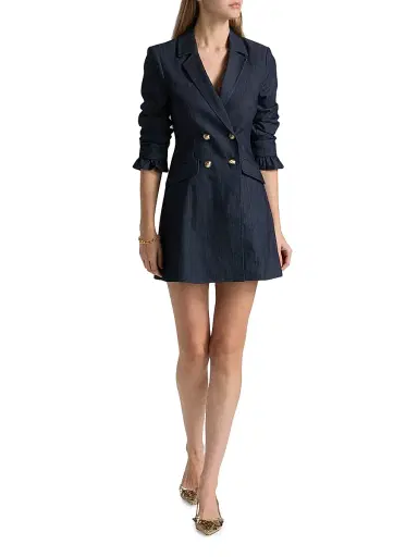 Cinq à Sept Women's Bekah Denim Blazer Minidress | Thumbnail 2 Cinq à Sept Women's Bekah Denim Blazer Minidress | Thumbnail 2