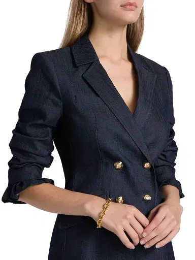 Cinq à Sept Women's Bekah Denim Blazer Minidress | Thumbnail 6 Cinq à Sept Women's Bekah Denim Blazer Minidress | Thumbnail 6