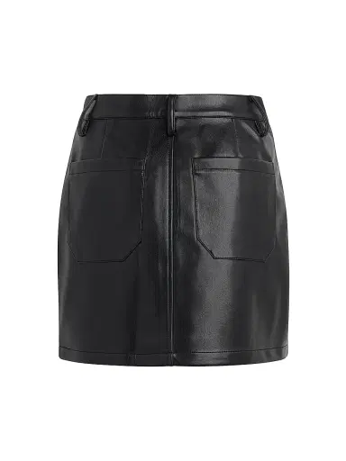 Favorite Daughter Women's Mimi Faux Leather Miniskirt - Raven | Thumbnail 3 Favorite Daughter Women's Mimi Faux Leather Miniskirt - Raven | Thumbnail 3