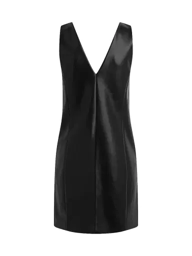 Favorite Daughter Women's Sasha Faux Leather Minidress - Raven | Thumbnail 2 Favorite Daughter Women's Sasha Faux Leather Minidress - Raven | Thumbnail 2