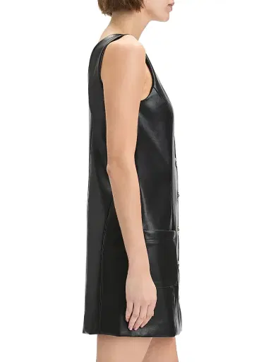 Favorite Daughter Women's Sasha Faux Leather Minidress - Raven | Thumbnail 4 Favorite Daughter Women's Sasha Faux Leather Minidress - Raven | Thumbnail 4