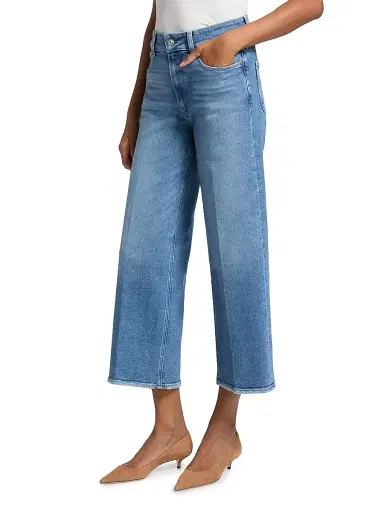 PAIGE Women's Sasha High-Rise Crop Jeans - Buckingham | Thumbnail 4 PAIGE Women's Sasha High-Rise Crop Jeans - Buckingham | Thumbnail 4