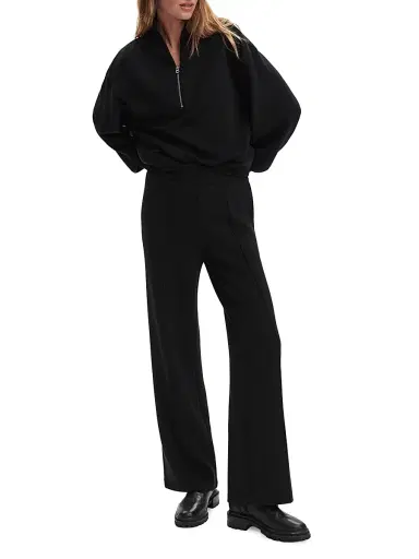 Varley Women's Doublesoft Wide-Leg Pants - Black | Thumbnail 2 Varley Women's Doublesoft Wide-Leg Pants - Black | Thumbnail 2