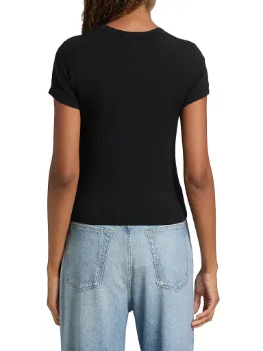 rag & bone Women's Luca Solid Jersey T-Shirt - Black | Thumbnail 5 rag & bone Women's Luca Solid Jersey T-Shirt - Black | Thumbnail 5