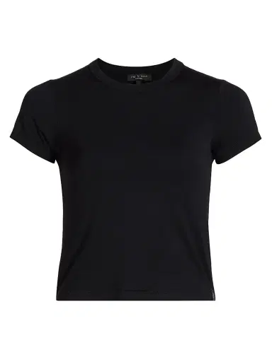 rag & bone Women's Luca Solid Jersey T-Shirt - Black | Thumbnail 1 rag & bone Women's Luca Solid Jersey T-Shirt - Black | Thumbnail 1