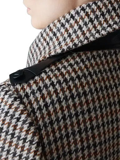 Mackage Women's Elodie Tailored Houndstooth Wool Maxi Coat - Earth Brown Multi | Thumbnail 5 Mackage Women's Elodie Tailored Houndstooth Wool Maxi Coat - Earth Brown Multi | Thumbnail 5