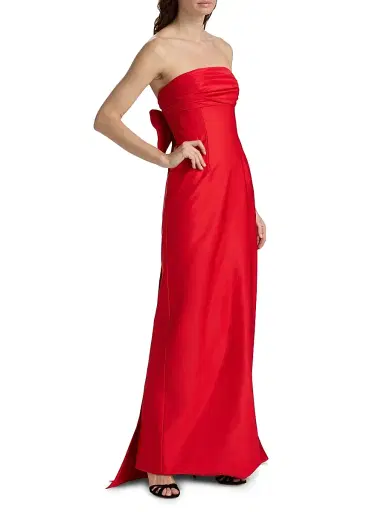 As It May Women's Camille Faille Strapless Column Gown | Thumbnail 4 As It May Women's Camille Faille Strapless Column Gown | Thumbnail 4
