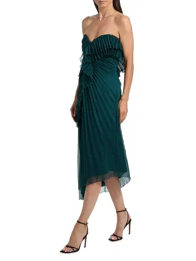 AMUR Women's Caitlyn Strapless Midi-Dress - Aqua Lake | Thumbnail 2 AMUR Women's Caitlyn Strapless Midi-Dress - Aqua Lake | Thumbnail 2