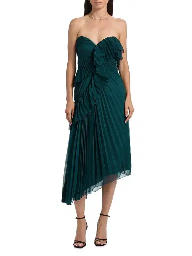 AMUR Women's Caitlyn Strapless Midi-Dress - Aqua Lake | Thumbnail 3 AMUR Women's Caitlyn Strapless Midi-Dress - Aqua Lake | Thumbnail 3