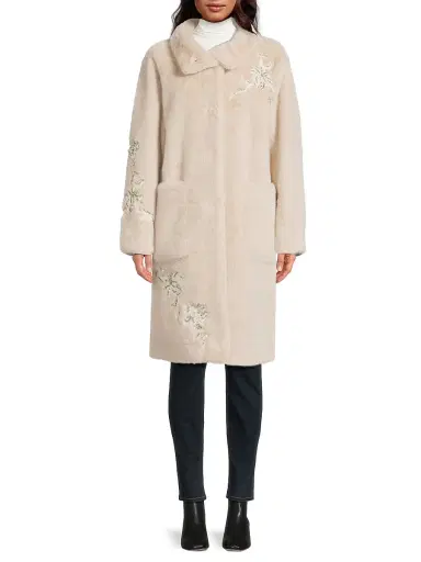 Kobi Halperin Women's Peggy Faux-Fur Hooded Coat - Oat | Thumbnail 3 Kobi Halperin Women's Peggy Faux-Fur Hooded Coat - Oat | Thumbnail 3