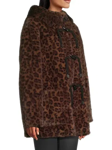 Kobi Halperin Women's Daisy Leopard-Print Faux-Fur Coat - Brown Multi | Thumbnail 4 Kobi Halperin Women's Daisy Leopard-Print Faux-Fur Coat - Brown Multi | Thumbnail 4