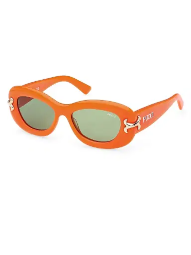 PUCCI Women's 52MM Geometric Sunglasses - Orange | Thumbnail 2 PUCCI Women's 52MM Geometric Sunglasses - Orange | Thumbnail 2
